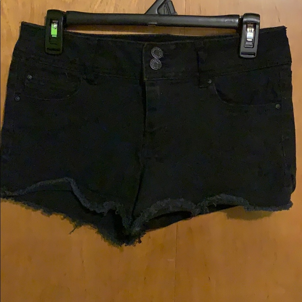 Black Jean Shorts